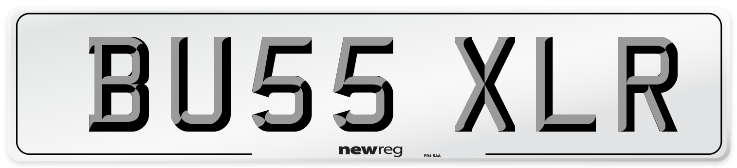 BU55 XLR Number Plate from New Reg